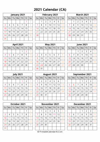 printable canada calendar 2021 with holidays (portrait)