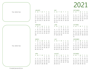 2021 photo calendar landscape layout