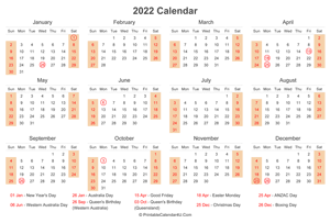 printable calendar 2022 yearly monthly weekly planner template