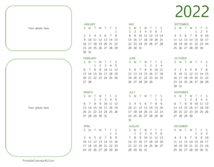 2022 photo calendar landscape layout