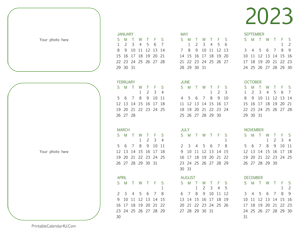 2023 photo calendar landscape layout