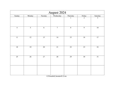 august 2024 editable calendar with holidays
