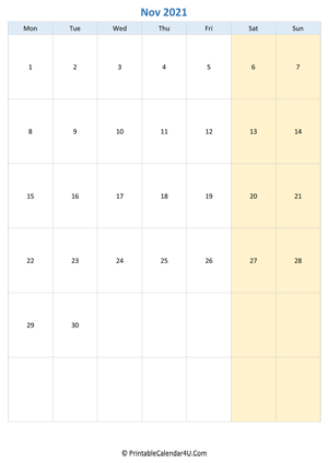 fillable calendar november 2021 November 2021 Calendar Templates fillable calendar november 2021
