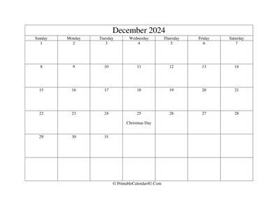 december 2024 editable calendar with holidays