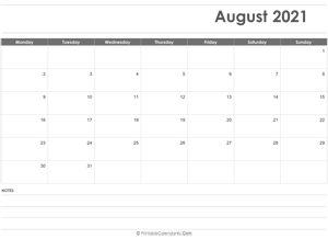 editable august 2021 calendar