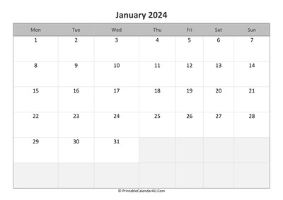 editable calendar january 2024