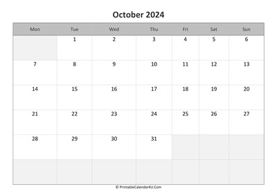 editable calendar october 2024