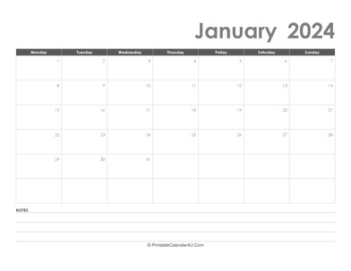 editable january 2024 calendar