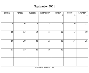 fillable 2021 calendar september