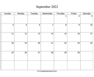 fillable 2022 calendar september
