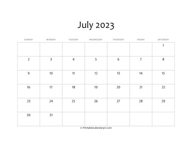fillable 2023 calendar july