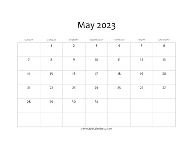 fillable 2023 calendar may