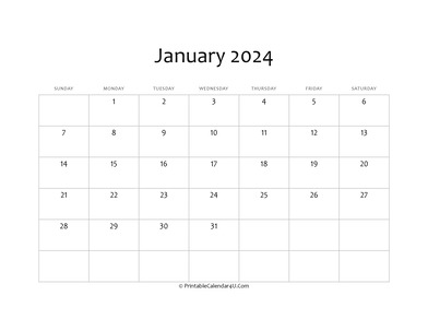 fillable 2024 calendar january