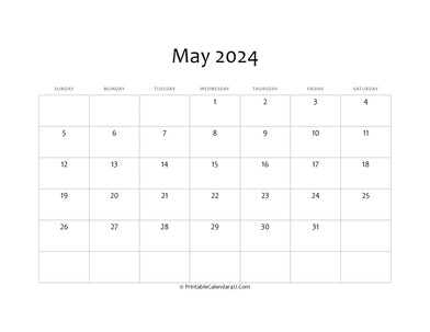 fillable 2024 calendar may