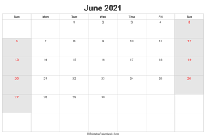 june 2021 calendar with uk bank holidays highlighted landscape layout