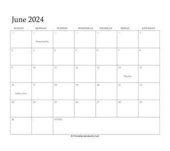 june 2024 calendar printable with holidays