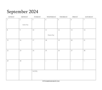 september 2024 calendar printable with holidays