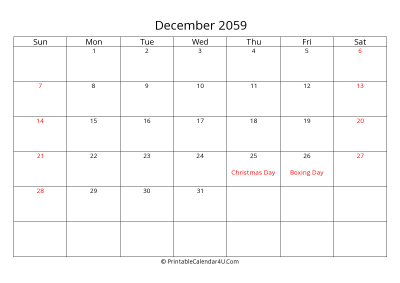 december 2059 calendar printable with uk bank holidays