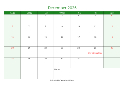 editable calendar december 2026 with us holidays