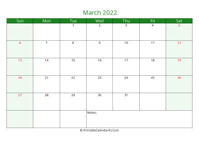 editable calendar march 2022 with us holidays
