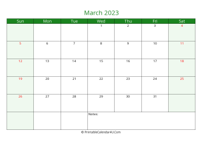 editable calendar march 2023 with us holidays