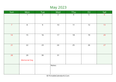 editable calendar may 2023 with us holidays