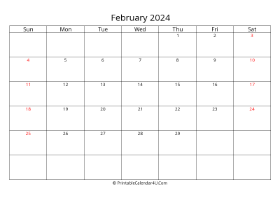 february 2024 calendar printable with uk bank holidays