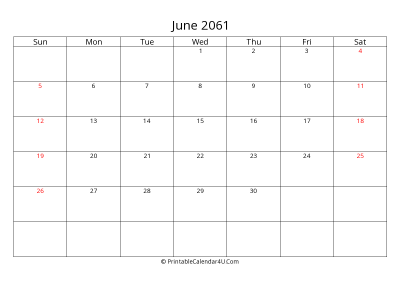 june 2061 calendar printable with uk bank holidays