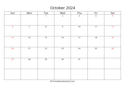 october 2024 calendar printable with uk bank holidays